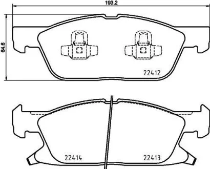 Колодки гальмівні комплект Hella pagid 8DB355024981