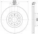 Диск гальмівний PRO Hella pagid 8DD355127591 (фото 1)