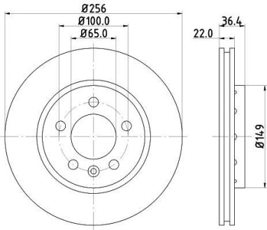 Диск гальмівний Hella pagid 8DD355127451