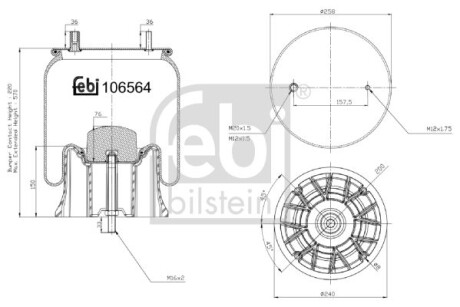 Пневмоподушка FEBI FEBI BILSTEIN 106564