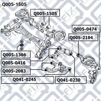 Сайлентблок заднього диференціала Q-fix Q0051505