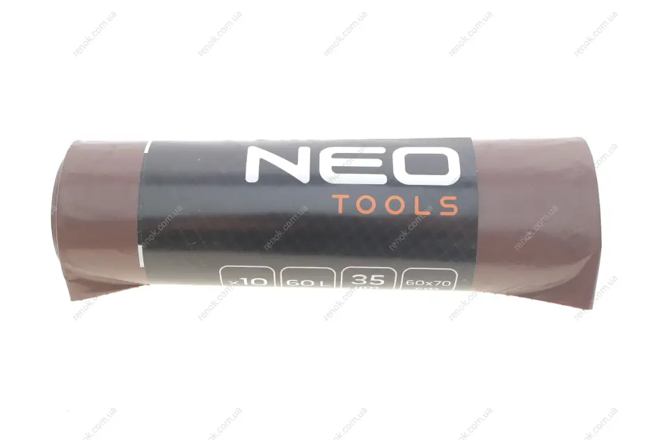 Мішки для сміття 60 л, коричневі, 35 мкм, 10 шт. NEO TOOLS 15-993 (фото 1)