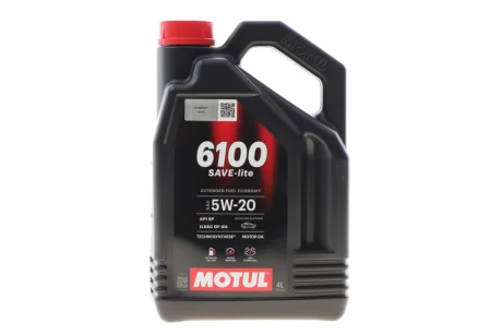 Олива моторна Technosynthese д/авто 6100 Save-lite 5W20 4L MOTUL 842150