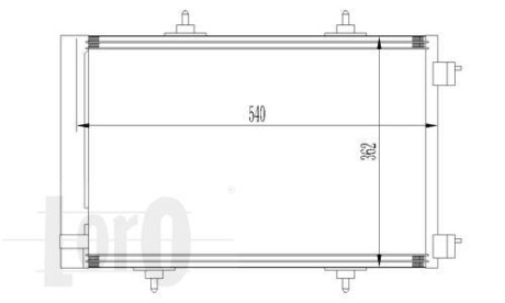 Радіатор кондиціонера Citroen C2/C3/Peugeot 206/207 1.1-1.6D 02- LORO DEPO 009-016-0020