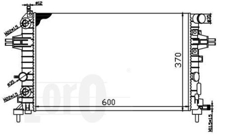 Радіатор охолодження двигуна Astra/Zafira 1.2-1.8 04-15 LORO DEPO 037-017-0046