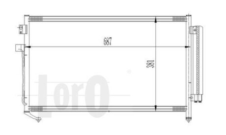 Радіатор кондиціонера Forester 2.0/2.5 03-08 LORO DEPO 049-016-0009