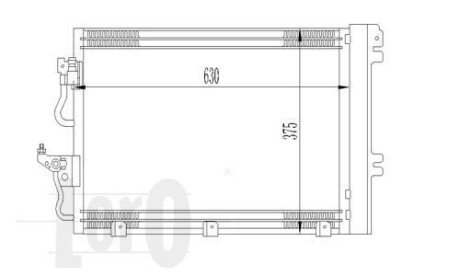 Радіатор кондиціонера Astra H 1.4-1.8i 04-14 LORO DEPO 037-016-0023