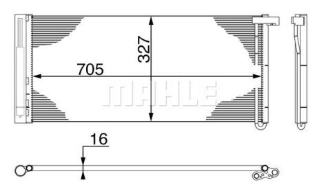 Радіатор кондиціонера MAHLE MAHLE / KNECHT AC 425 000S