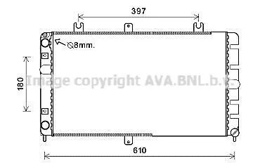 Радіатор, Система охолодження двигуна AVA COOLING LA2022
