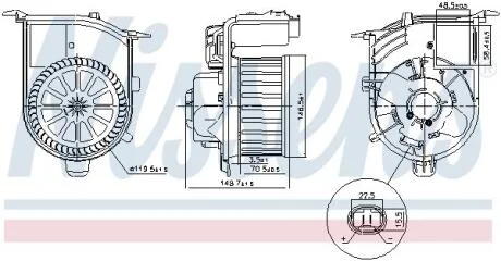 Вентилятор салону NISSENS 87449