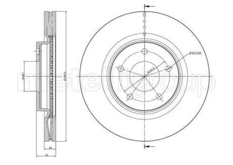 NISSAN Гальмівний диск передній JUKE (F15) 1.6 DIG-T 10-19, QASHQAI / QASHQAI +2 I (J10, NJ10, JJ10E) 2.0 Повний 07-13 CIFAM 800-902C
