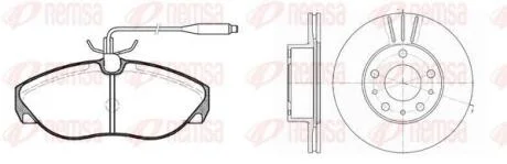 FIAT К-кт гальм. колодки + диски DUCATO 2.0 Panorama/Combinato 94-02, CITROEN JUMPER I (230P) 2.5 TD 94-02, PEUGEOT REMSA 8486.01