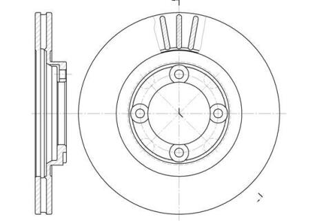 MAZDA Гальм. диск передн. 626 III (GD) 2.2 12V 4WD (GD102) 90-92 REMSA 6385.10