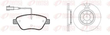 Fiat К-кт гальм. колодки + диски Doblo 1.3JTD 1.9JTD 1.4i 05- REMSA 8858.01