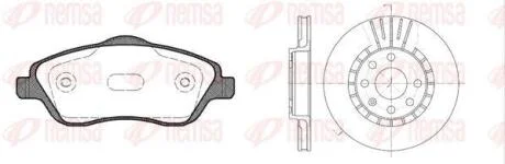 OPEL К-кт гальм. колодки + диски Corsa C 1,0-1,8 00- REMSA 8774.04