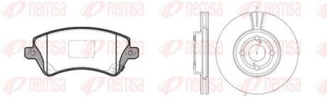 TOYOTA К-кт гальмівні колодки + диски Corolla 02- REMSA 8822.00 (фото 1)