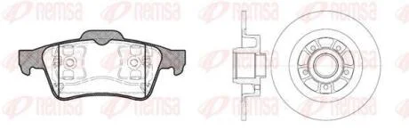 RENAULT К-кт гальм. колодки + диски Laguna 01- REMSA 8842.00