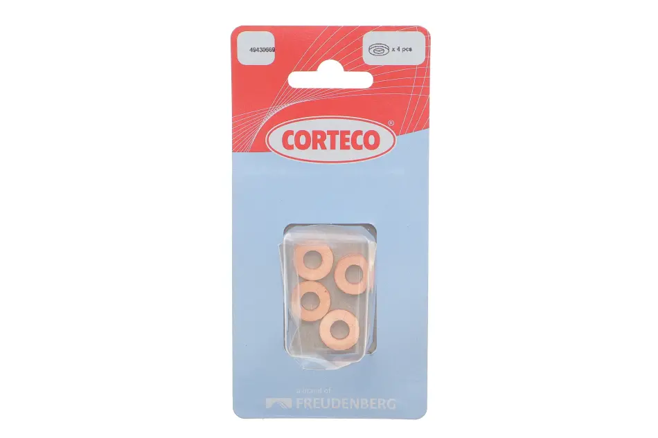 Кольцо уплотнительное форсунки медное PSA 1.6 Hdi (компл. 4шт) Cortec CORTECO 49430669 (фото 1)
