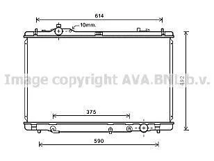 Радіатор система охолодження двигуна AVA COOLING TO2615