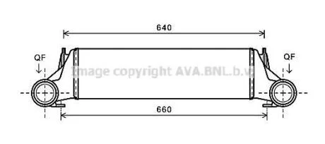 AVA BMW Інтеркулер X5 E53 3.0d 03- AVA COOLING BW4421