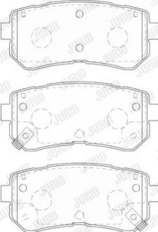 Гальмівні колодки зад. Sonata VI/VII/ix 35/Optima/Sportage 09- (Mando) Jurid 573830J