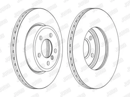 Гальмівний диск пер. BMW X3 (E83) 03- 11 (325*62) Jurid 562350JC-1
