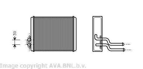 Теплообмінник, система опалення салону AVA COOLING VOA6084