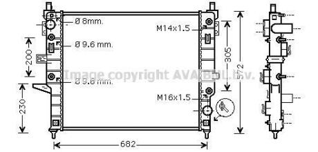 Радіатор, Система охолодження двигуна AVA COOLING MSA2332
