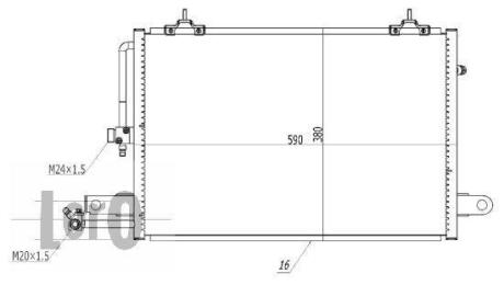 Радіатор кондиціонера Audi A6 2.6/2.8i 94-98 MT LORO DEPO 003-016-0004