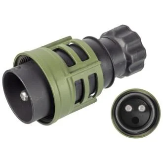 Електричний роз’єм (35мм², з різьбовим кільцем, кількість контактів: 2, NATO, 24В, роз’єм для високих навантажень, чорний) FEBI FEBI BILSTEIN 171824
