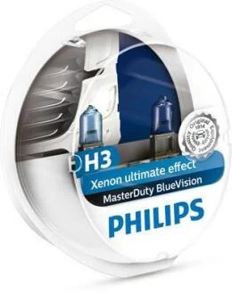 Лампочка H3 Master Duty Blue Vision (набір, 2 шт, 24В, 70Вт, тип гнізда: PK22S) PHILIPS 13336MDBVS2
