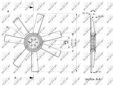 Крильчатка вентилятора NRF 49809