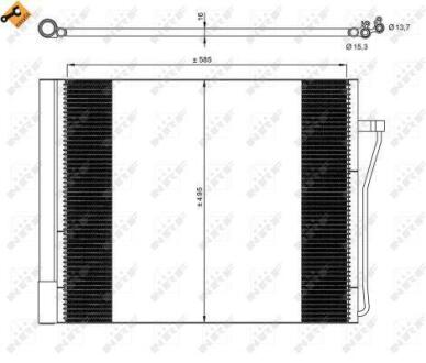 Радіатор кондиціонера NRF 350077