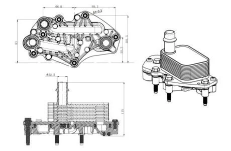 Радіатор оливи NRF 31842