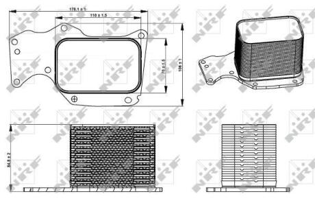 Радіатор оливи NRF 31284