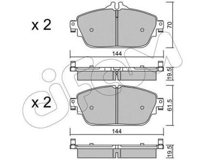 CIFAMDB Комплект гальмівних колодок передні C-CLASS C 180 BlueTEC / d 14-18, E-CLASS (W213) E 200 16- CIFAM 822-1017-0