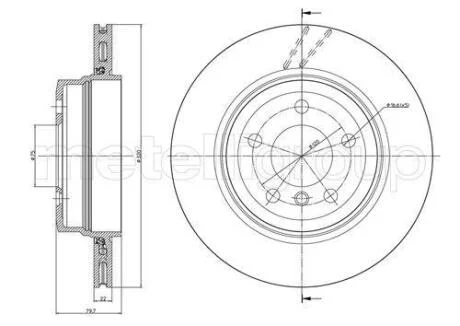 BMW диск гальмівний задн. X3 E83 04- CIFAM 800-813C