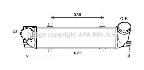 AVA BMW Інтеркулер 1 Купе (E82) 07-, 3 (E90) 06-, 3 Touring (E91) 06-, 3 Купе (E92) 07- AVA COOLING BW4438