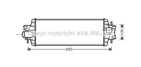 AVA RENAULT Інтеркулер Trafic II, Opel Movano, Nissan 2.5dCi/DTI 01- AVA COOLING RTA4358