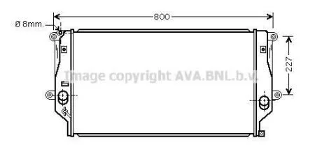 Радіатор, Система охолодження двигуна AVA COOLING TO2401