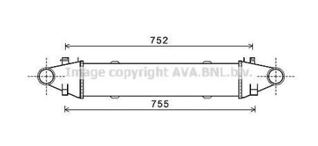 AVA DB Інтеркулер W204 C180/350CDI 07- AVA COOLING MSA4525 (фото 1)
