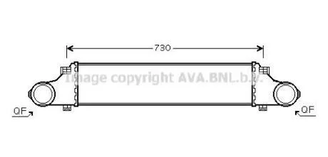 AVA DB Інтеркулер W211 200/220CDI 02- AVA COOLING MS4410