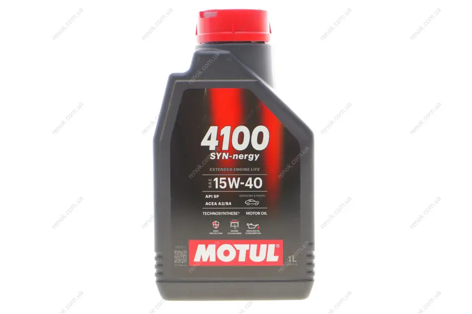 Масло 15W40 4100 Syn-nergy (1L) (API SP) (ACEA A3/B4) (113149) MOTUL 386501 (фото 1)