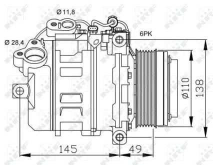 Компресор кондиціонера NRF 32533