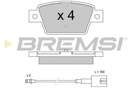 Гальмівні колодки зад. Alfa Romeo Mito/Fiat Bravo 99- Bremsi BP3511