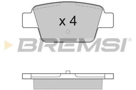 Гальмівні колодки зад. Alfa Romeo Mito/Fiat Bravo 99- Bremsi BP2947