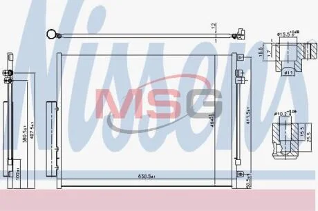 ALFA ROMEO Радіатор кондиціонера (конденсатор) GIULIA 2.2 D 15- NISSENS 941065