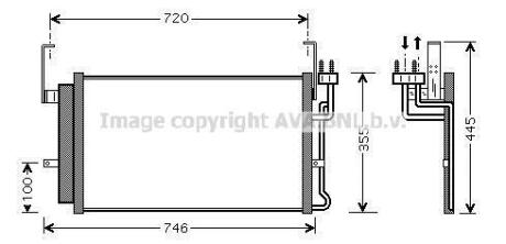 AVA HYUNDAI Радіатор кондиціонера (конденсатор) SANTA FE I 01- AVA COOLING HY5084D (фото 1)