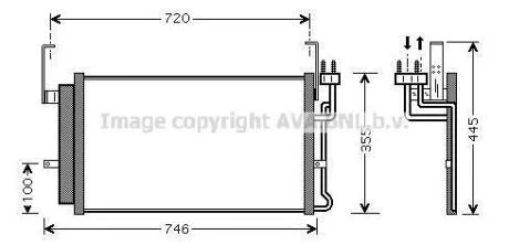 AVA HYUNDAI Радіатор кондиціонера (конденсатор) SANTA FE I 01- AVA COOLING HY5084D