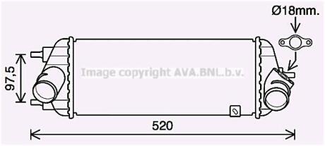 AVA HYUNDAI Інтеркулер ix35, Kia Sportage 1.7CRDi 10- AVA COOLING KA4281